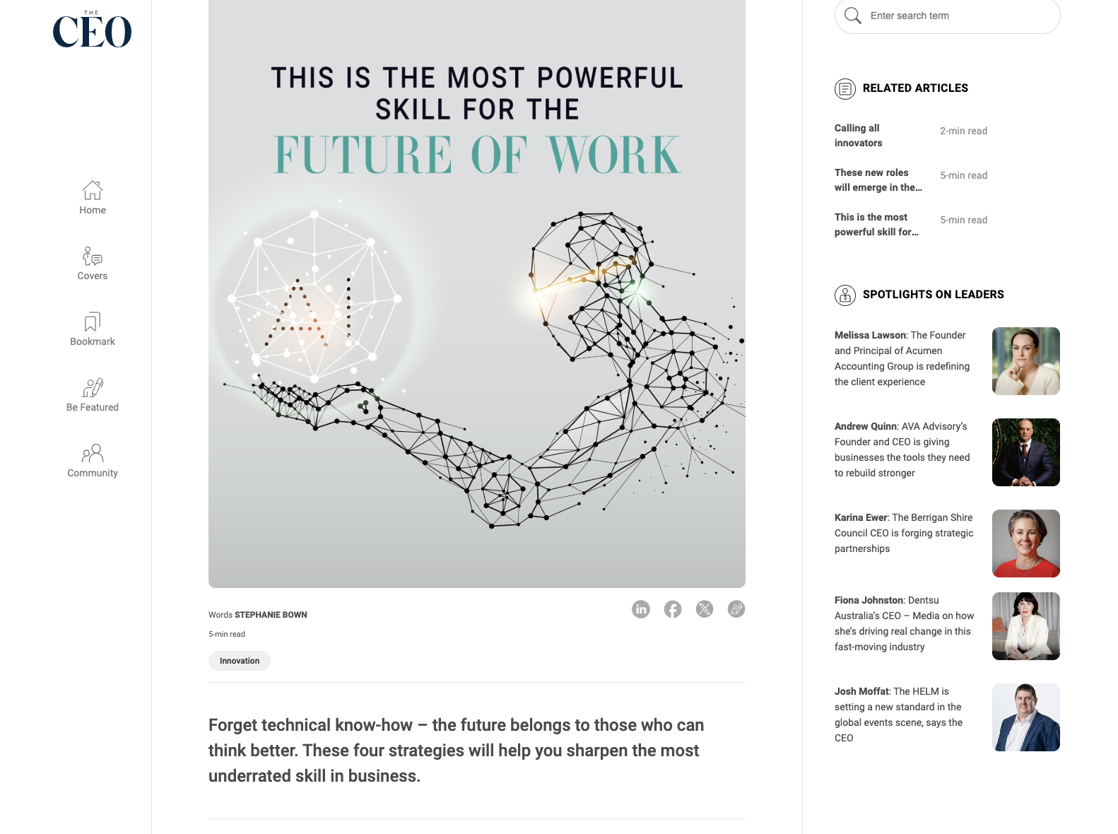 This is the most powerful skill for the future of work In the Media